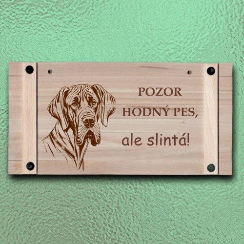 Dřevěná cedule - Německá Doga