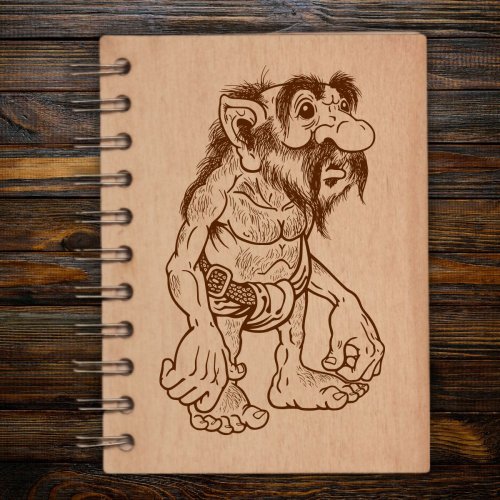 Dřevěný diář - Listy velkého Trolla