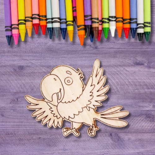 Magnet Papoušek k domalování - Kreativní zábava pro děti
