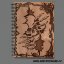 Dřevěný zápisník - Kostlivec vypravěč