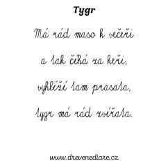 Magnet Tygr k domalování - Kreativní zábava pro děti