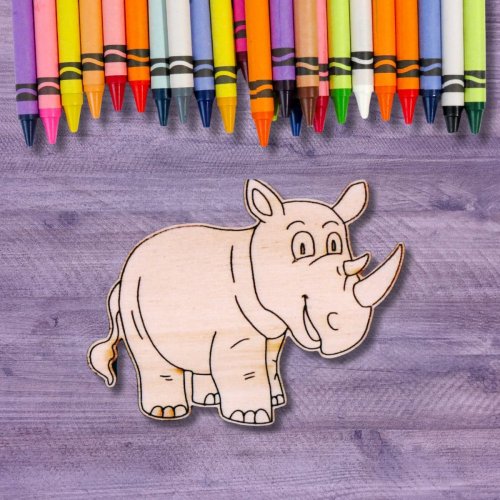 Magnet Nosorožec k domalování - Kreativní zábava pro děti
