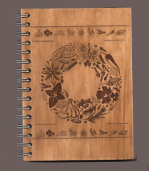 Dřevěný Zápisník na Recepty - Vůně koření