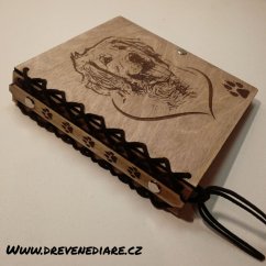 Dřevěný zápisník Retrívr